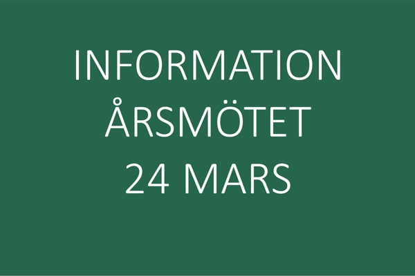 Ny info kring vårårsmötet